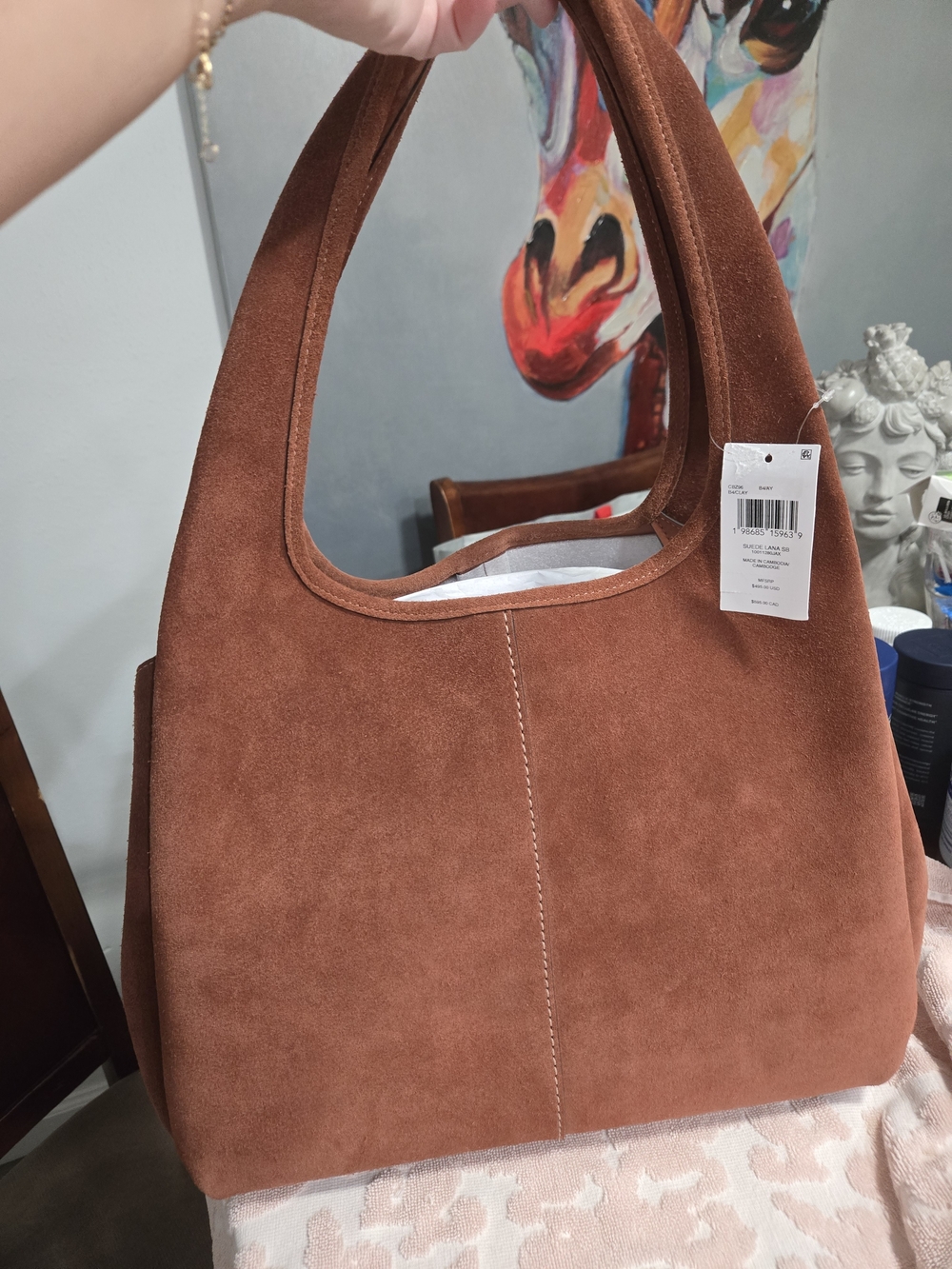 Coach Lana In Suede Color Clay NWT - Picture 3 of 6